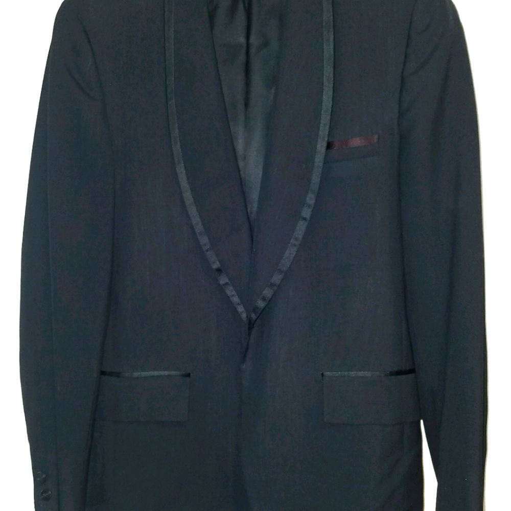 Sharp! Vintage Black, Shawl Collar Dinner Jacket